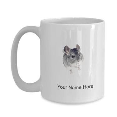 Imagem de Caneca de chinchila personalizada – Caneca de café para amantes de chinchila, ideia de crianças meninos e meninas – Caneca de café de 425 g