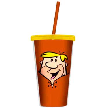 Imagem de Copo Canudo Barney Os Flintstones