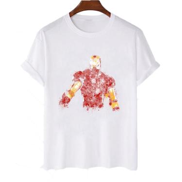 Imagem de Camiseta feminina algodao Homem De Ferro Arte desenho Tinta