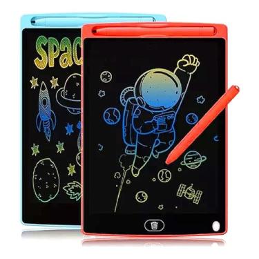 Imagem de Kit com 2 Lousas Mágica Digital Didática Escreve Colorido 12 Polegadas Tela Colorida Brinquedo Eletronico Infantil Educativo