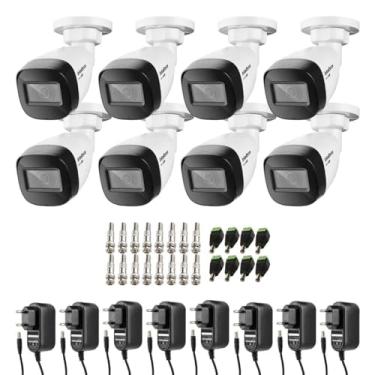 Imagem de Kit 8 Câmeras Intelbras Vhd 1130 B Hd 720p com Lente 2.8mm Visão Noturna 30m Resistente à Chuva Ip67 + Conectores + Fontes