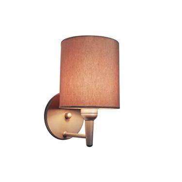 Imagem de Lustre Arandela Cilíndrica Cúpula Tecido 14x15 cm, Vivare Iluminação, Arandela Parede2009 CZLP, Cinza, Pequeno