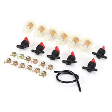 Imagem de Válvula de Corte de Combustível Braçadeira Filtro Acessório Cortador de Grama Cortador de Grama Gás de Jardinagem para Tanque Ferro Plástico para Cortador de Grama Carbure Kit de