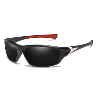 Imagem de Oculos De Sol Esportivo Polarizado Masculino Bike Corrida Ciclista Proteção UV Esporte (PRETO)