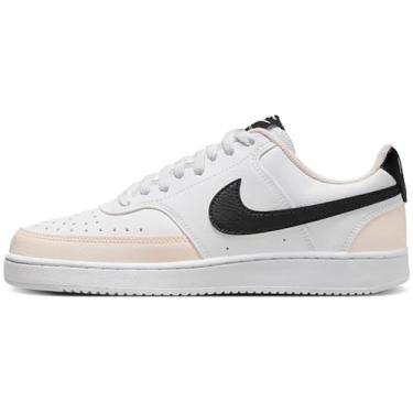 Imagem de Nike Tênis feminino casual Court Vision LO FD0285-100, Branco/preto e rosa claro, 36