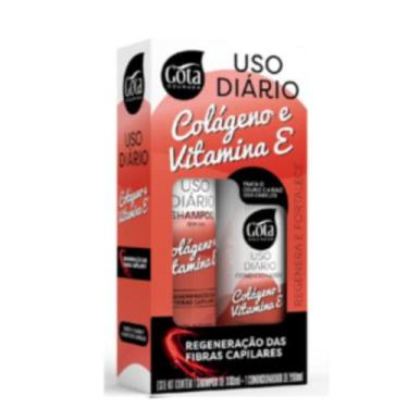 Imagem de Gota Dourada Kit Shampoo Colageno E Vitamina E Gota Dourada 300 Ml
