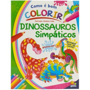 Imagem de Livro - Como É Bom Colorir! Dinossauros Simpáticos