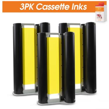 Imagem de 3pk 6 "cartucho de tinta para canon selphy cp1300 impressora fotográfica KP-108IN cor cassete tinta