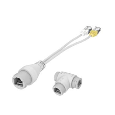 Imagem de ZEZEFUFU 1 conjunto de conector de cabeamento de rede divisor POE conector RJ45 de 3 vias para instalação de câmera de segurança
