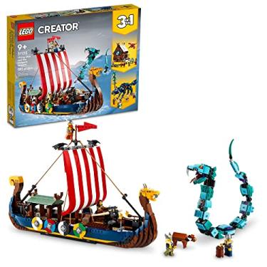 Imagem de LEGO® Creator 3 em 1 Navio Viking e a Serpente de Midgard 31132 Kit de construção (1.192 peças)