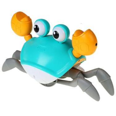 Imagem de Caranguejo Fujão Brinquedo Bebê Usb Sensor Música Toca Som Crianças Movimento Sensorial Animado Divertido Interativo Educativo Atividade Recreativa Para Desenvolvimento (Azul)