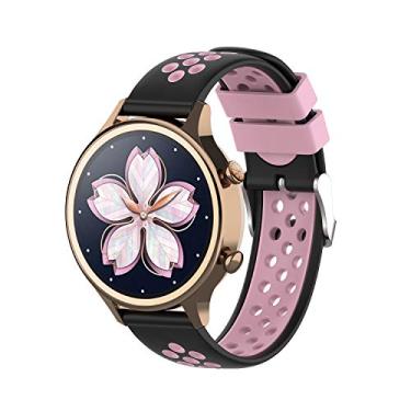 Imagem de Hoopyeecase pulseira de relógio Compatível para TicWatch E3, Suave Bicolor 20mm silicone esporte assistir banda para TicWatch E3 / TicWatch GTH/TicWatch E/TicWatch 2 Smart Watch