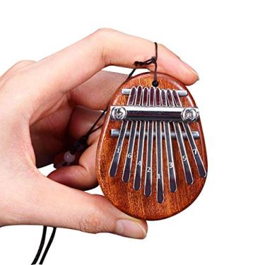 Imagem de Mini Kalimba 8 teclas piano de polegar de dedo, instrumento musical marimba para amantes de música, teclado de percussão de dedo, piano para amantes de música (12 cm x 7 cm) ShaBiLi