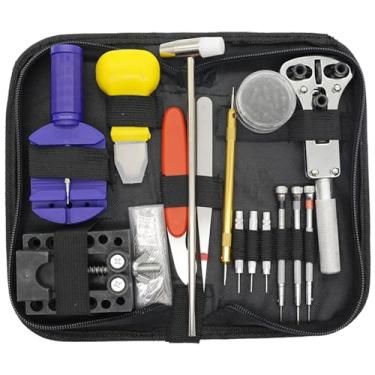 Imagem de Kit de ferramentas de reparo de relógio com 147 peças, conjunto profissional de ferramentas de barra de mola, conjunto de ferramentas de pino de pulseira de relógio com estojo de transporte