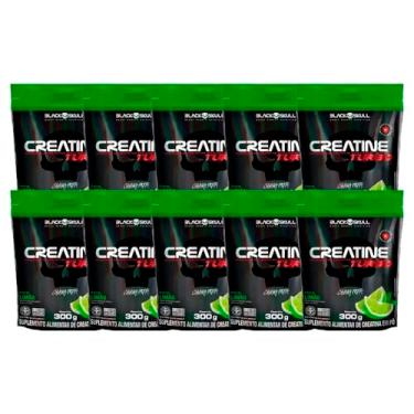 Imagem de Combo 10x Creatine Turbo Refil 300g - Caveira Preta/Black Skull (Limão)