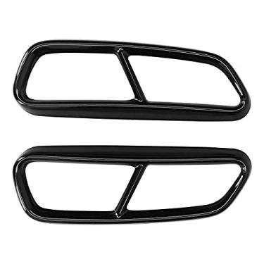 Imagem de Tampa de ponta de escape, tampa de tubo de escapamento de cauda de carro, silenciador de escapes, tampa de acabamento de tubo de ponta de cauda moldura para A6 C7 2016‑2018