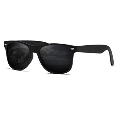 Imagem de Óculos de sol unissex DEMIKOS Polarizados, para homens e mulheres, lentes espelhadas retrô na moda para dirigir e pescar, proteção UV400