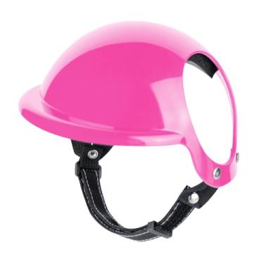 Imagem de Capacete de cachorro, chapéu duro para filhotes com orifícios de orelha e alça ajustável para cães pequenos, médios, cães, gatos, dirigir ao ar livre
