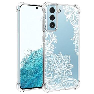 Imagem de Sidande Capa para Galaxy S22, Capa para Samsung S22 5G SM-S901U para meninas e mulheres, capa protetora fina de TPU flexível e floral transparente para Samsung Galaxy S22 5G (Mandala)