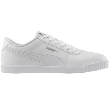 Imagem de PUMA Womens Carina Slim Lace Up Sneakers Casual Sneakers, White, 10