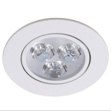 Imagem de Kit 10 lâmpadas led 3w spot redondo embutir bco quente bivol