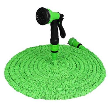 Imagem de Mangueira de Jardim Expansível 30 Metros — Resistente, Flexível e com Jatos de Água Ajustáveis - Verde