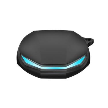 Imagem de DAYJOY Capa protetora de silicone macio compatível com fones de ouvido Lenovo GM2 Pro, capa protetora com chaveiro (preto)