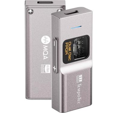 Imagem de TempoTec Sonata BHD Pro Type C USB Dongle DAC, USB C DAC, amplificador de fone de ouvido 4,4 mm e 3,5 mm, PCM384kHz, DSD256, MQA8X, Tidal para iPhone, Android, MacOS e Win (Sonata BHD Pro-Grey)..