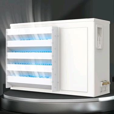 Imagem de Mini tampa de ar condicionado split para unidades externas, tampa de ventilação de ar defletor de ar condicionado, mudança de direção do vento, cerca de proteção para compressor de condensad