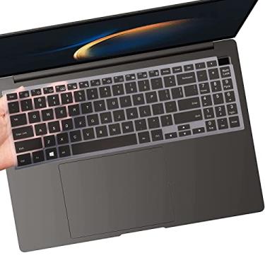 Imagem de i-Tensodo Capa de teclado para Samsung Galaxy Book Pro 2024 2023 4 3 360 40.6 cm, Galaxy Book 4 3 360 39.6 cm, Galaxy Book 2 Pro 15.6, NP960XFG NP964XFG NP754XFG NP950XED NP950QDB Película protetora