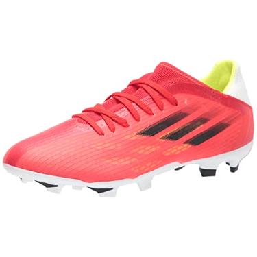 Imagem de adidas Tênis de futebol unissex X Speedflow.3 firme no solo, vermelho/preto/vermelho solar, 46 masculino, Vermelho/preto/vermelho solar
