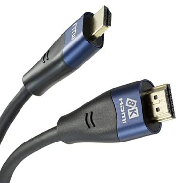 Imagem de Cabo HDMI 8K 48Gbps 6FT HDMI 2.1 Cabo, HDMI ultra alta velocidade 8K@60Hz 4K@120Hz 4:4:4, HDCP 2.2 e 2.3, HDR 10, 44Hz eARC Compatível com Apple TV Roku Fire TV Vizio Sony LG Samsung Switch Xbox – 6FT