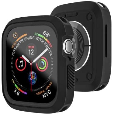 Imagem de D & K Exclusives Capa para Apple Watch Series 8 Series 7 à prova de choque capa protetora esportiva para iWatch mulheres, homens e crianças GPS iWatch 41 mm, preta