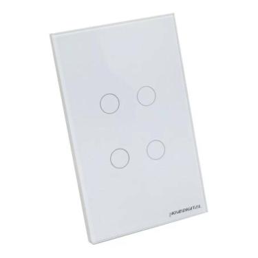 Imagem de Interruptor Touch Zigbee Novadigital 4 Botões Alexa Tuya