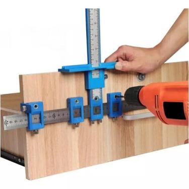 Imagem de Esquadro Gabarito de Precisão para Furação – Ferramenta de Marcenaria Alinhamento e Perfuração Alta Precisão Durável e Resistente Ideal para Madeira Metal e Plástico