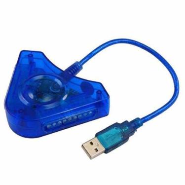 Imagem de Adaptador Usb Duplo Para Controles Ps2 Ps1 Para Ps3 E Pc - Playgame - 