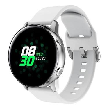 Imagem de Pulseira de Silicone Para Galaxy Watch Active 2 e Active r500 -Branco 