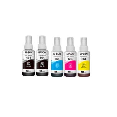 Imagem de COMBO 05 Tinta Original L120 L1300 L395 664 T644 L396 L355 - T 664