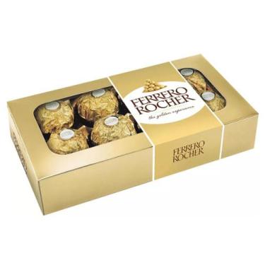 Imagem de Bombom Ferrero Rocher T8 Display 8x12,5g 100g Ferrero