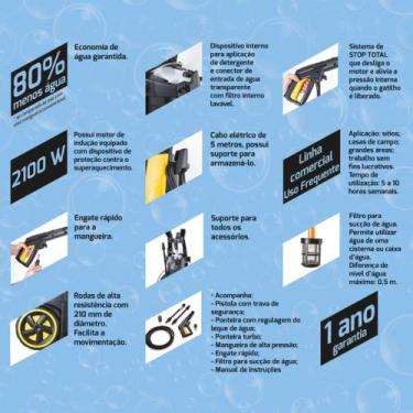 Imagem de Lavadora de Alta Pressão 2100 W Tramontina com Mangueira Alta Pressão 