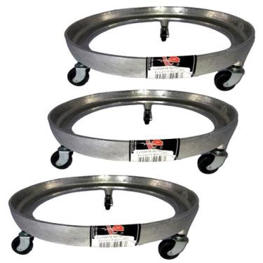 Imagem de 3 Suporte Para Botijão De Gás Reforçado Giratório Em Alumínio Grosso 3