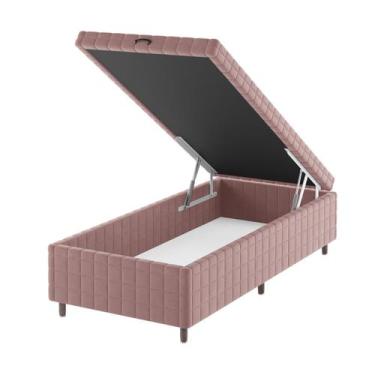 Imagem de Base Box Bau Solteiro Ravena (43x88x188cm) Turkey Rose - Casa Giulia -