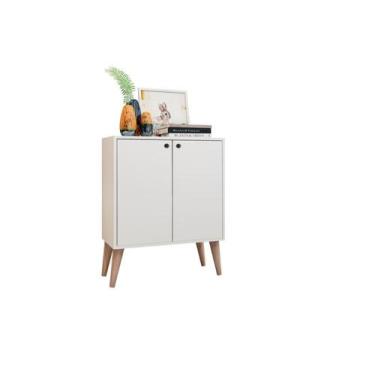 Imagem de Aparador  Multiuso Buffe Retro 2 Portas Branco Equador - Bela Casa Mov