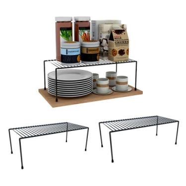 Imagem de Kit 3 Organizador de Armário Multiuso Grande 44cm Prateleira Aramado P