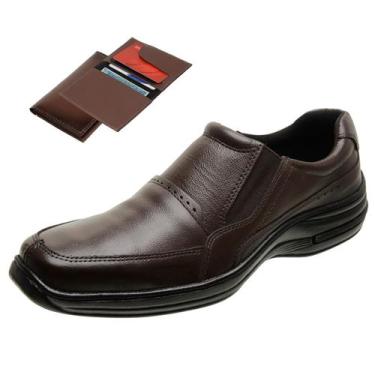 Imagem de Sapatenis Masculino Moderno Solado Ortopédico Com Carteira Masculina -