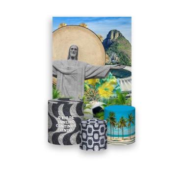 Imagem de Painel De Festa Vertical 1,50 x 2,20 + Trio De Capas Cilindro - Rio de