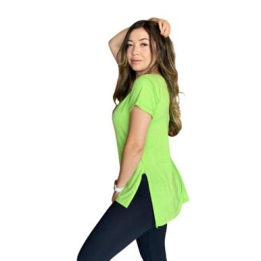 Imagem de Blusa Long Line sobre legging - Tapa Bumbum - JinkingStore, Verde, M