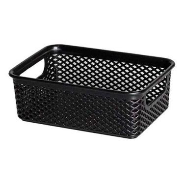 Imagem de Cesto Organizador Multiuso Preto Decorativo - 17 x 12 x 6 - Paramount 