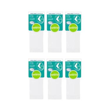 Imagem de Kit com 6 Meias para Diabéticos Selene 6301 Algodão, 6 (39/43), Branco