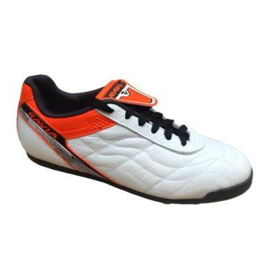 Imagem de Chuteira Society Em Couro Solado Borracha Costurado Resistente Duravel